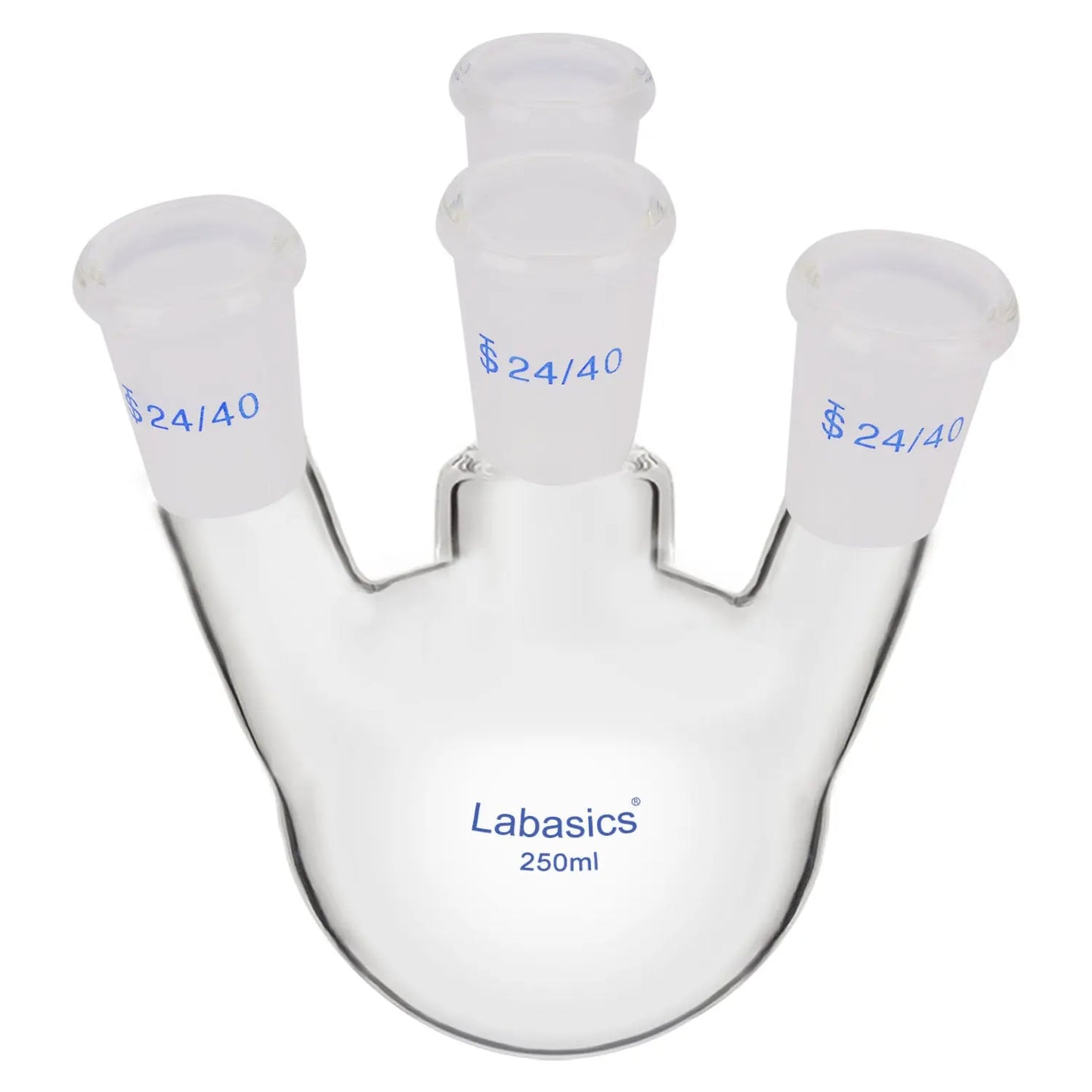 Borosilicate Glass Round Bottom Boiling Flask RBF with 4 Upright Necks with 24/40 Standard Taper Outer Joint