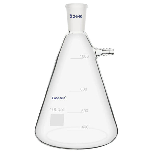 Filtering flask, 1000 mL (1 L), borosilicate glass, 24/40 joint, 9 mm hose connection, for large-volume vacuum filtration