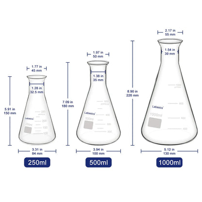 Erlenmeyer Flask, Wide Mouth, 250-1000 ml Labasics