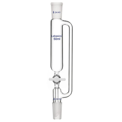 Pressure Equalizing Addition Funnel, Borosilicate Glass Dropping Funnel 24/40 Joint Labasics