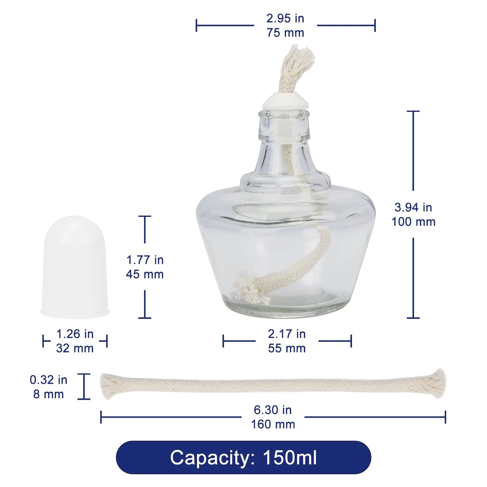 Pxyelec 150ml Alcohol Brander Lamp Glas Labuitrusting Verwarming Bunsenbrander met Dop Pxyelec 150ml Alcohol Brander Lamp Glas Labuitrusting Verwarming Bunsenbrander met Dop