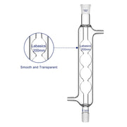 Allihn condenser with bulb-shaped inner tube and 19/22 ground glass joints