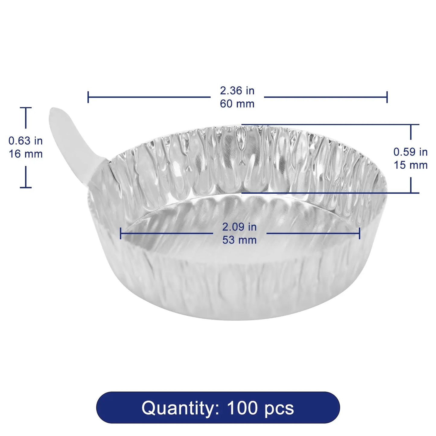 Aluminum Weighing Dishes with Handles, 100 Pack Labasics