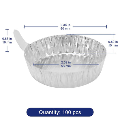 Aluminum Weighing Dishes with Handles, 100 Pack Labasics