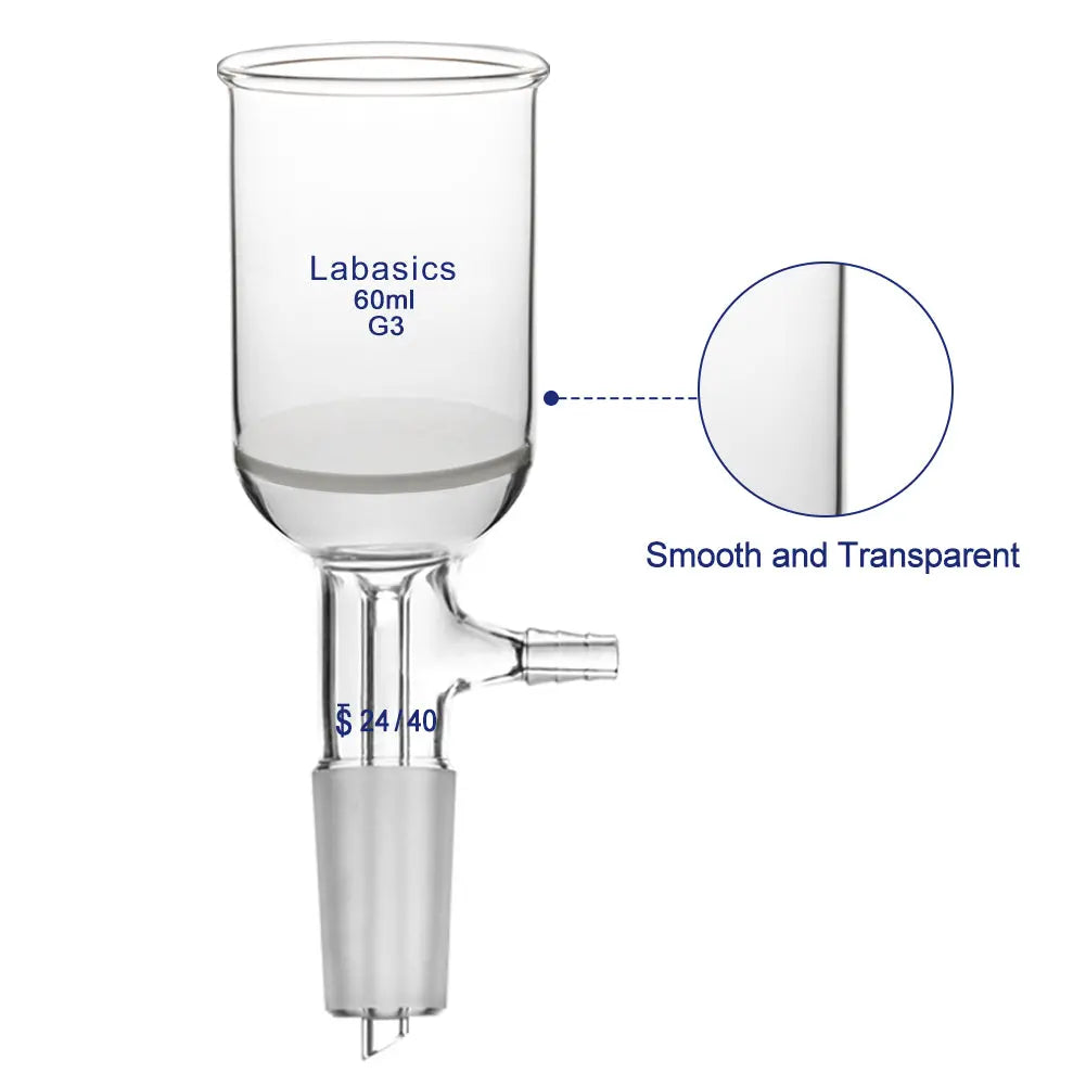 Buchner Filtering Funnel with Fine Frit (G3), 24/40 Joint, 60-1000 mL Buchner Funnels