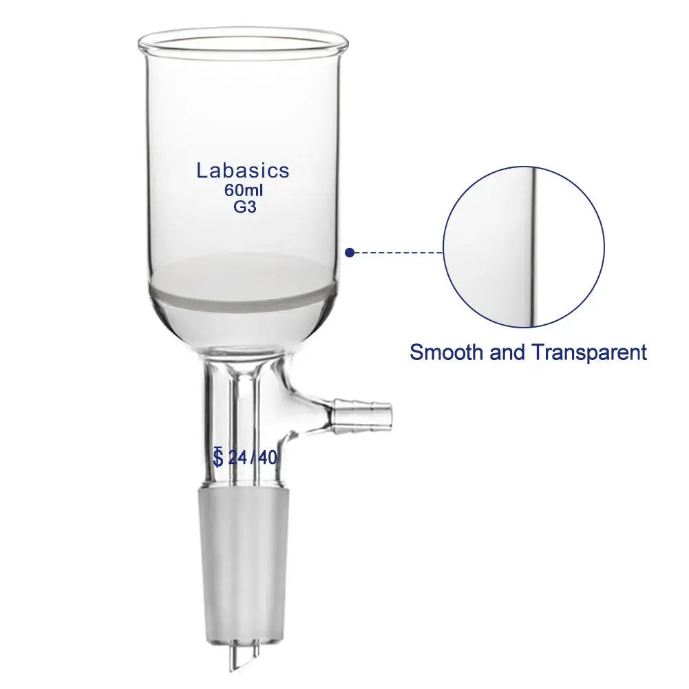 Buchner Filtering Funnel with Fine Frit (G3), 24/40 Joint, 60-1000 mL Buchner Funnels