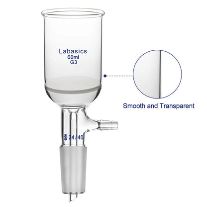 Buchner Filtering Funnel with Fine Frit (G3), 24/40 Joint, 60-1000 mL Buchner Funnels