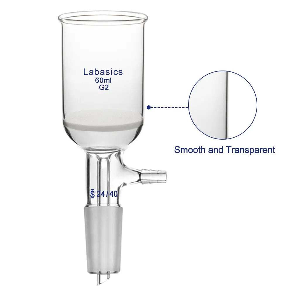 Buchner Filtering Funnel with Medium Frit (G2), 24/40 Joint, 60-1000 mL Labasics