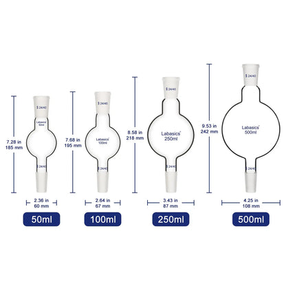 Chromatography Reservoir, 24/40 Joint, 50-500mL Labasics