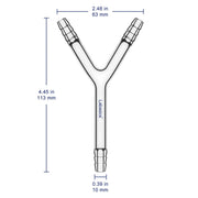 Y-Shaped 3-Way Gas Circulation Connection Adapter Labasics shop