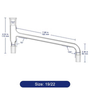 75 Degree Bent Glass Distilling Adapter Labasics