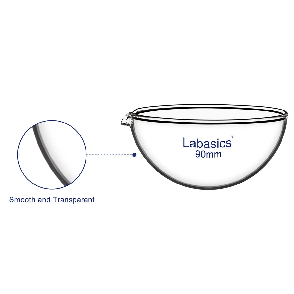 Evaporating Dish, Round Bottom, 60-120 mm Diameter Labasics