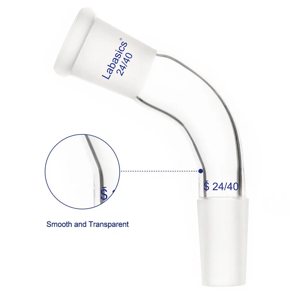 Glass Distillation Adapter,  105 Degree Bent, 1 Pack Labasics