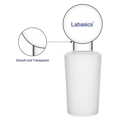 Glass Solid Stopper, Penny Head, 5 Pack Labasics