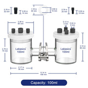 H-Type Electrolytic Cells, 50-100 mL Labasics