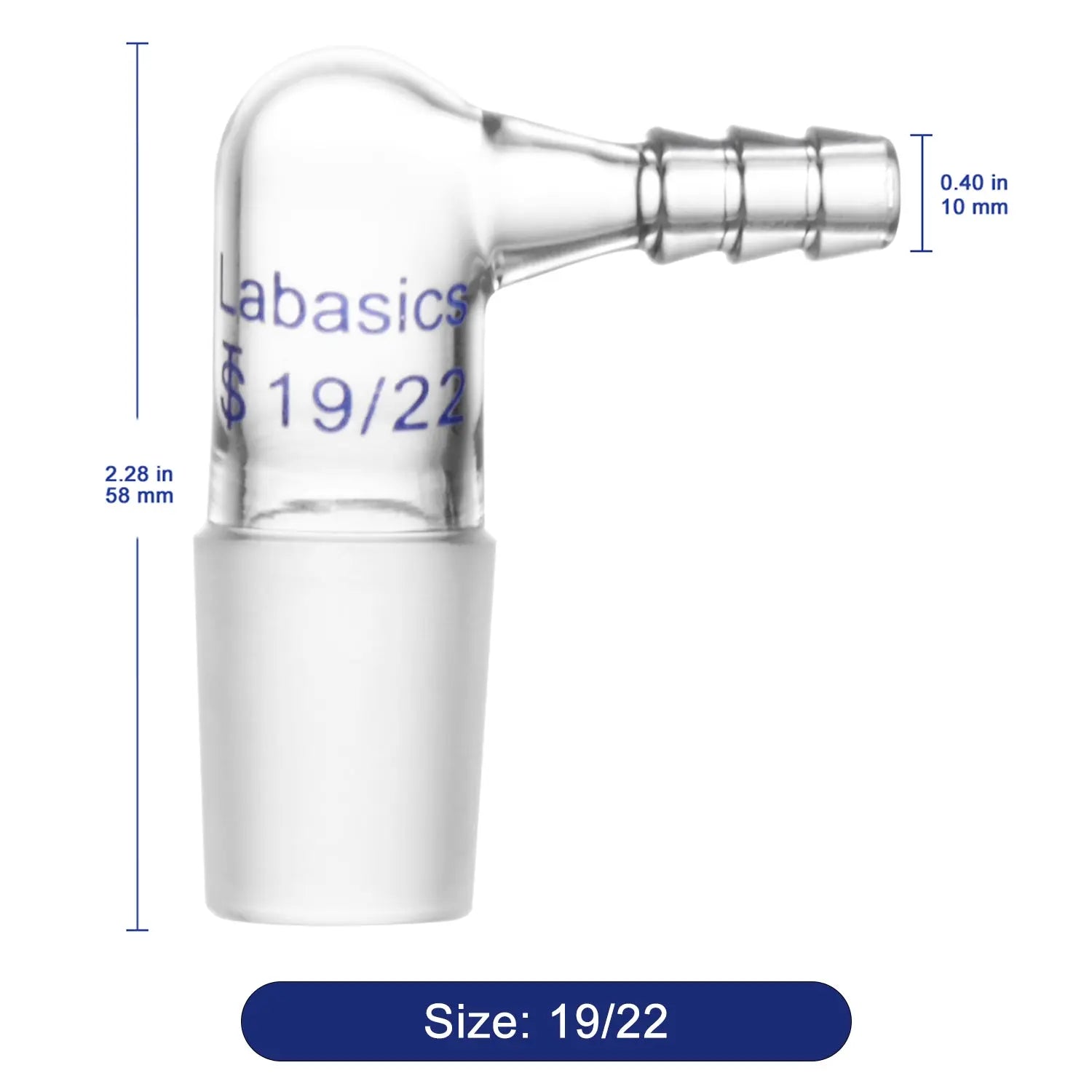 Inlet Adapter with Hose, 90 Degree Vacuum/Gas Bent Labasics