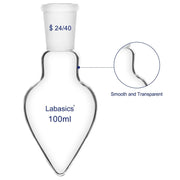 24/40 ground glass joint on single neck pear-shaped flask