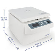 Low-Speed Digital Centrifuge, 4000 RPM Max Speed, 2400xg Max Centrifugal Force, Angle/Swing Rotor Labasics
