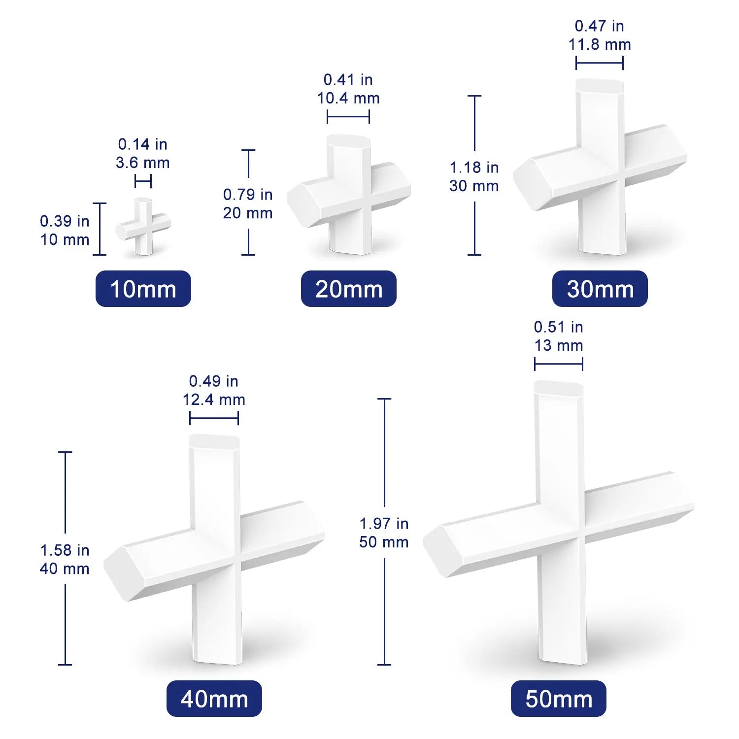 Magnetic Stir Bar Set, Cross-Shaped, 3 PK, 10-50 mm Labasics