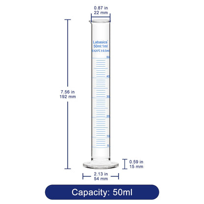 Measuring Cylinder, 10-250 mL, 2 Packs Labasics