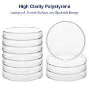 Plastic Petri Dishes, 10 Packs, 1-4 Compartments Labasics