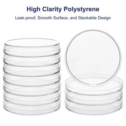 Plastic Petri Dishes, 10 Packs, 1-4 Compartments Labasics