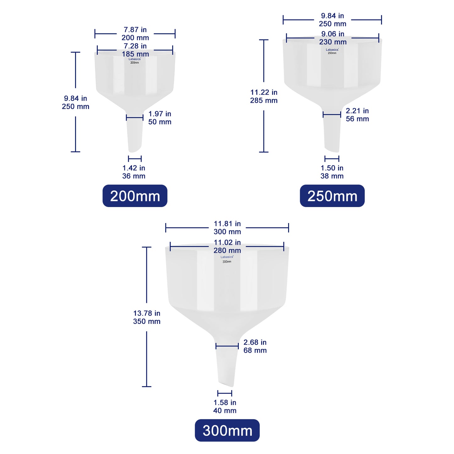 Porcelain Buchner Filter Funnel, 60-300 mm