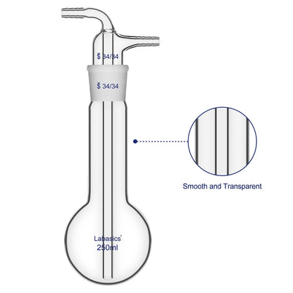 Spherical Vacuum Cold Trap with 10 mm Serrated Hose Connector for Vacuum Tubing