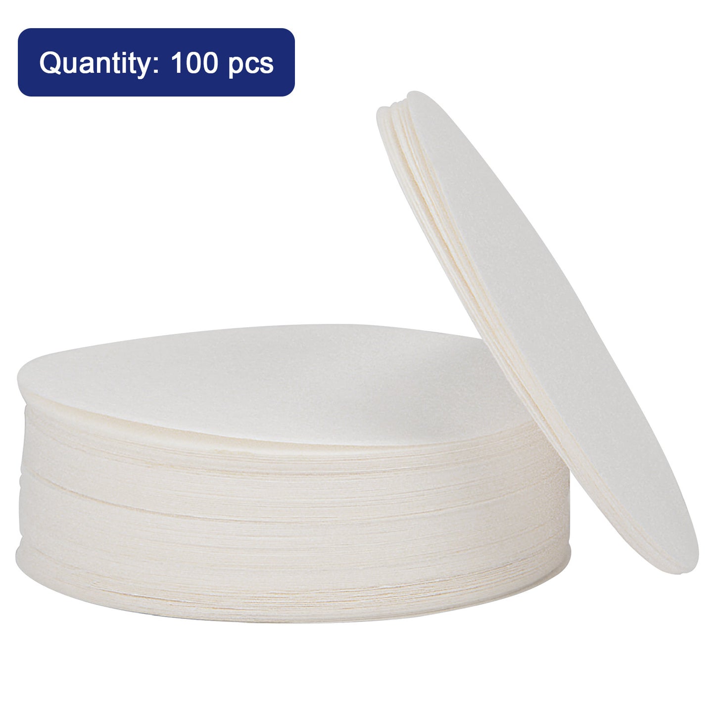 Qualitative Filter Paper, Slow Filtration Speed, 100 Pack, 55-90 mm Diameter