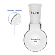 Glass Round Bottom Flask, 24/40 Standard Taper Outer Joint, 50-2000 mL Labasics