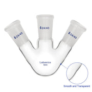 3 Neck Round Bottom Flask, 24/40 Center and Side Standard Taper Outer Joint, 50-2000 mL Labasics