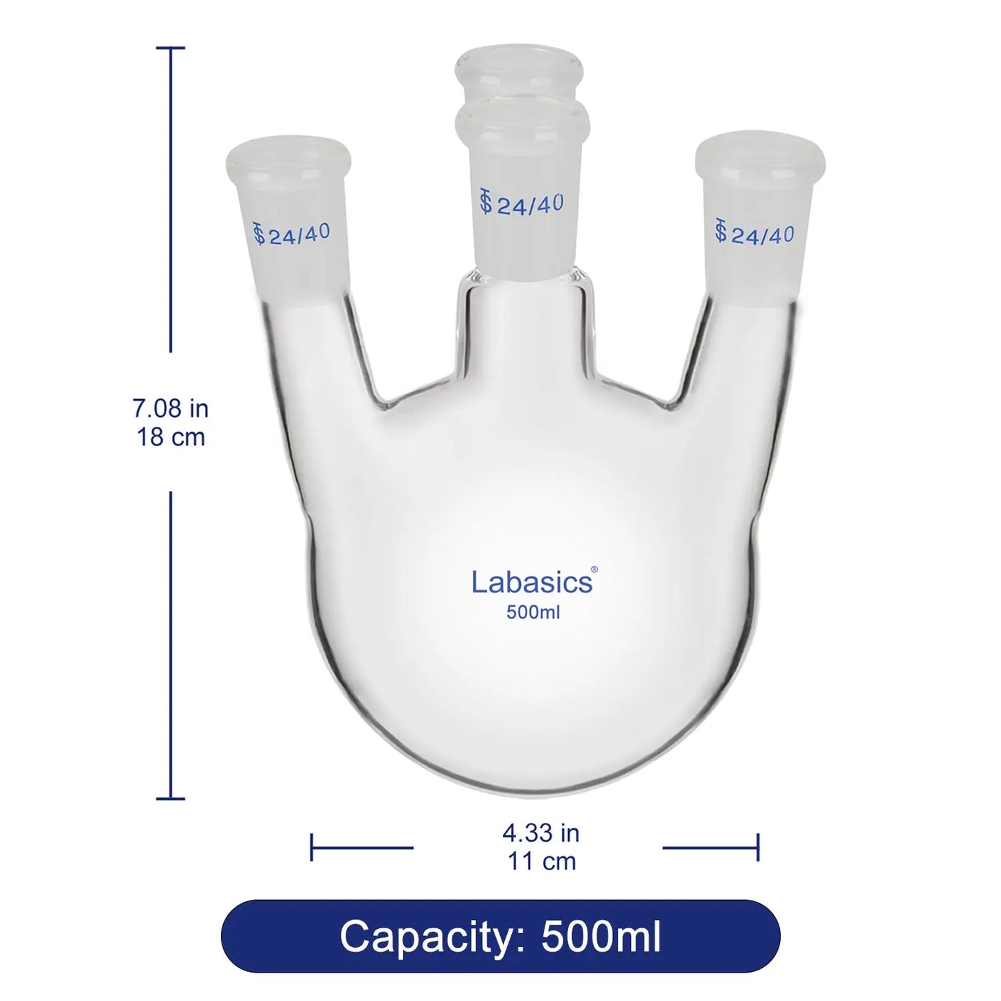 4 Neck Round Bottom Flask, 250-1000 mL Labasics