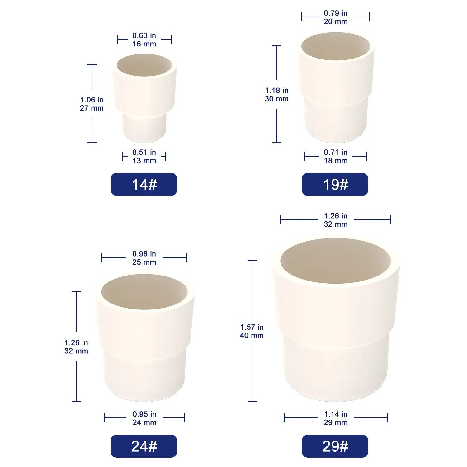 Rubber Stopper, Flip-Top, 10 Pack Labasics