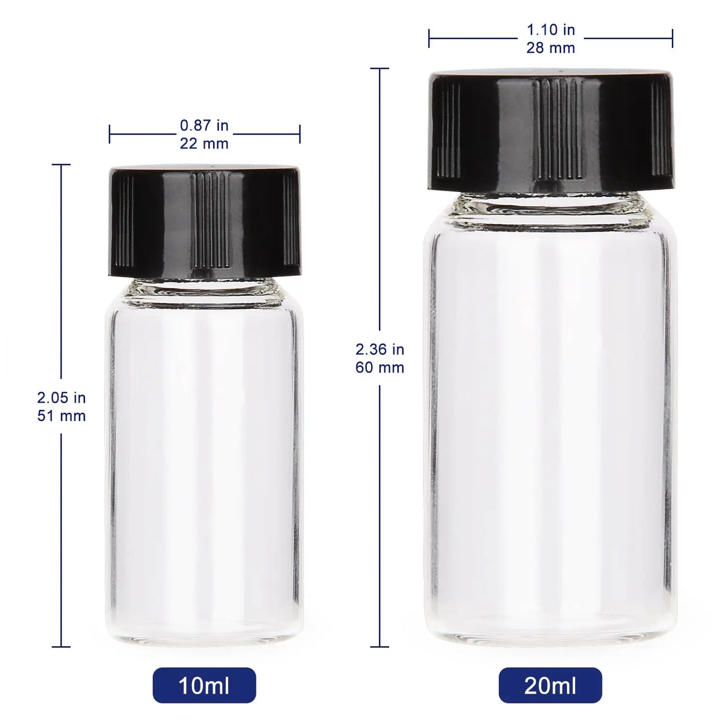 Screw Cap Sample Vials, 10/20 mL Labasics