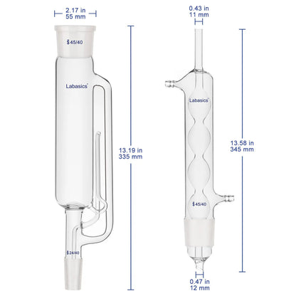 Soxhlet Extractor Set, Condenser Kit, 4 Packs Labasics