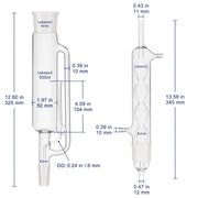 Soxhlet Extractor Set, Condenser Kit, 4 Packs Labasics