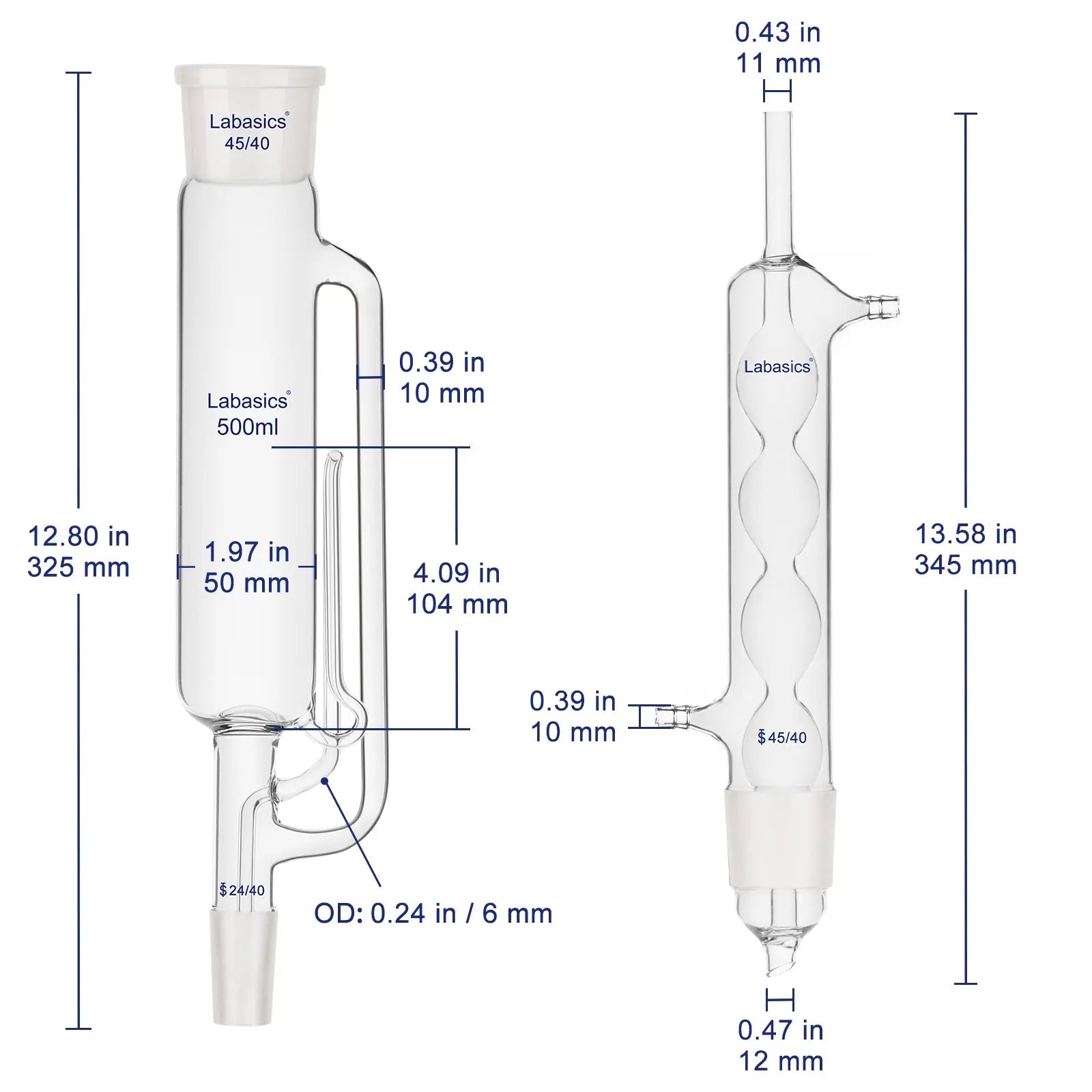 Soxhlet Extractor Set, Condenser Kit, 4 Packs Labasics
