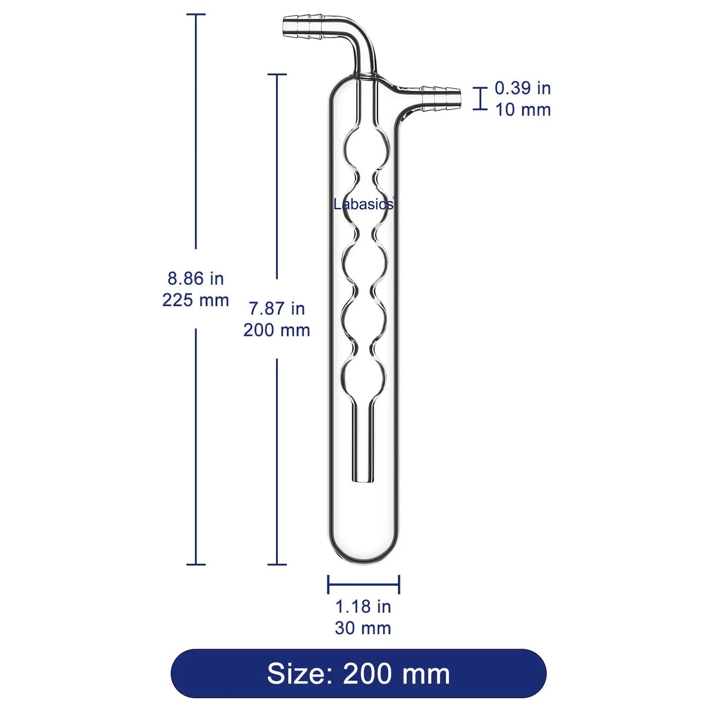 Spherical Vacuum Cold Trap Bubbler, 200 mm Labasics