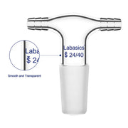 Glass T-Shape Vacuum/Inert Gas Adapter Labasics