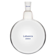 Round bottom flask, 2000 mL (2 L), single neck, 24/40 joint, borosilicate glass, large capacity for lab experiments