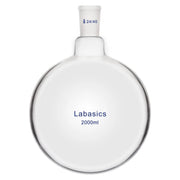 Round bottom flask, 2000 mL (2 L), short neck, borosilicate glass, 24/40 joint, large capacity for laboratory chemical processing