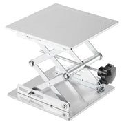 200×200 mm stainless steel scissor jack supporting up to 15 kg for medium laboratory equipment