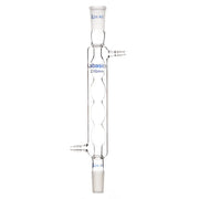 Allihn condenser, 200 mm jacket length, borosilicate glass, 24/40 joints, bulb condenser for efficient reflux and vapor condensation in lab distillation