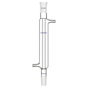 Liebig condenser, 200 mm jacket length, borosilicate glass, 24/40 joints, straight condenser tube for efficient laboratory distillation cooling