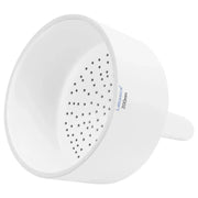 Büchner filter funnel, 200 mm OD, porcelain material, glazed finish, perforated plate for efficient lab vacuum filtration