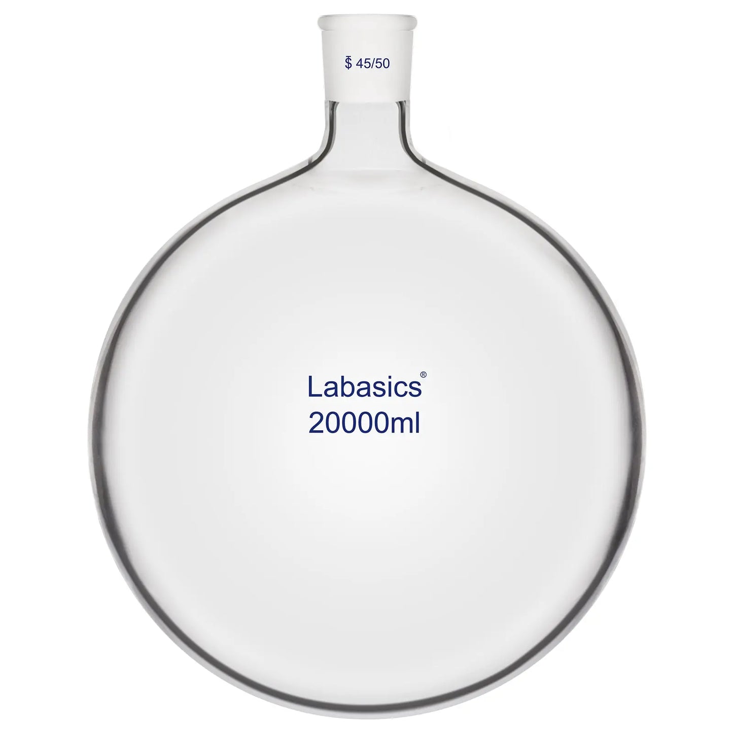 large scale laboratory reaction flask for heating and boiling processes
