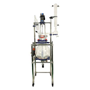Laboratory chemical reactor 20L with support frame and jacket