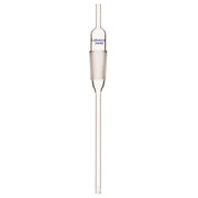 Glass extended adapter with 8mm drip tube, borosilicate construction, ideal for precise liquid transfer in chemical and biological labs