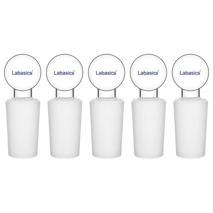 Glass Solid Stopper, Penny Head, 5 Pack Labasics