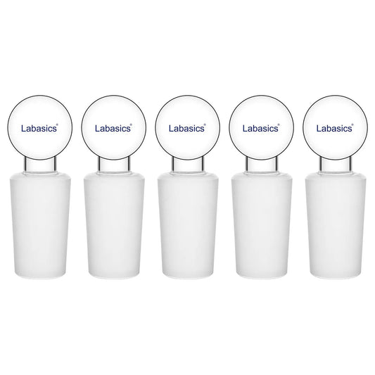 Glass Solid Stopper, Penny Head, 5 Pack Labasics